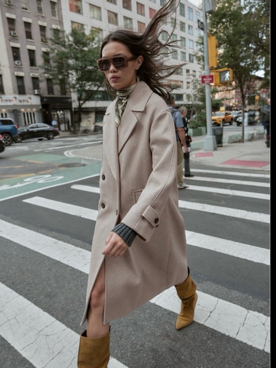 Zara Jackets & Blazers - Zara Oversized Beige Wool Double-Coat